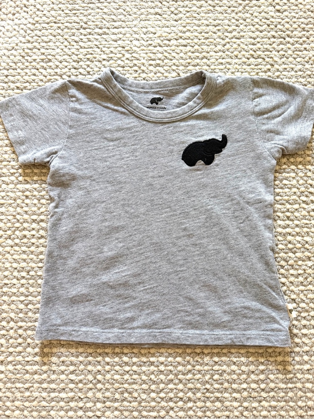 Monica + Andy Gray Elephant Graphic Tee | 2T | Organic Cotton